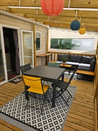 Mobil home moderne, 3 chambres, avec jacuzzi