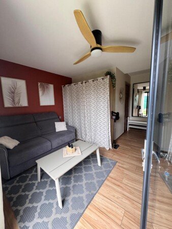 Studio cozy, 2 voyageurs, avec jardin
