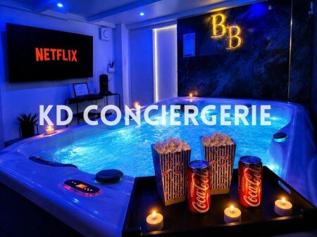 Appartement cozy, 2 voyageurs, avec jacuzzi