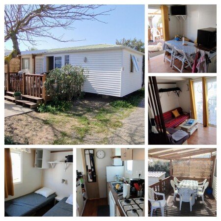 Camping / Mobil Home tout confort, 2 chambres, avec jardin