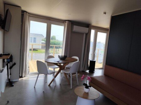 Mobil home 2 chambres, avec jardin