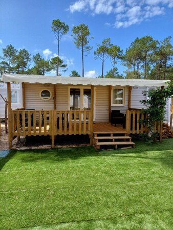 Mobil home 3 chambres, avec piscine