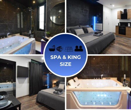 Appartement romantique, 1 chambre, avec jacuzzi