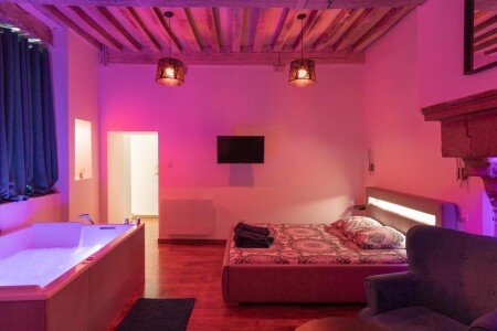 Appartement romantique, 1 chambre, avec jacuzzi