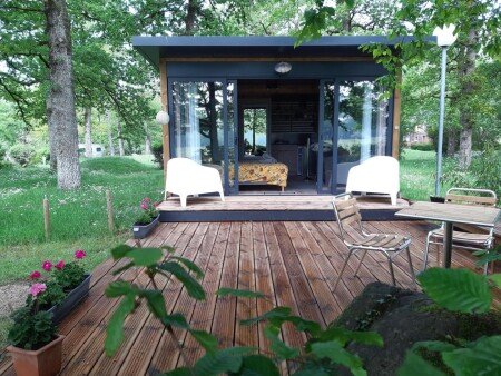 Mobil home 4 voyageurs, avec jardin