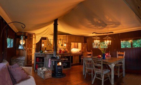 Tente 1 chambre, avec jardin