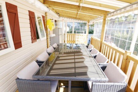 Camping / Mobil Home 3 chambres, avec piscine