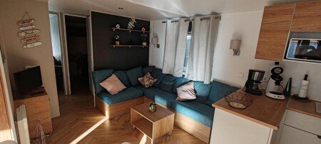 Camping / Mobil Home 3 chambres, avec piscine