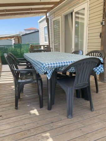 Mobil home 3 chambres, avec piscine