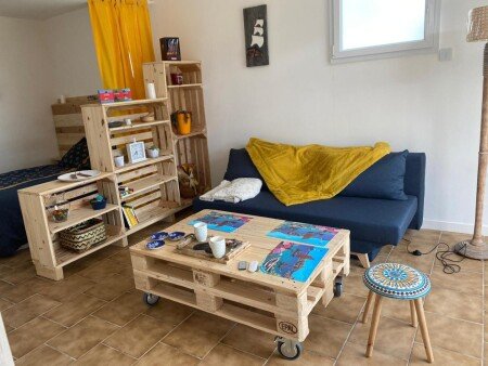 Appartement confortable, 1 chambre, avec jardin