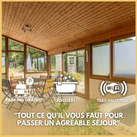 Gîte 1 chambre, avec jacuzzi