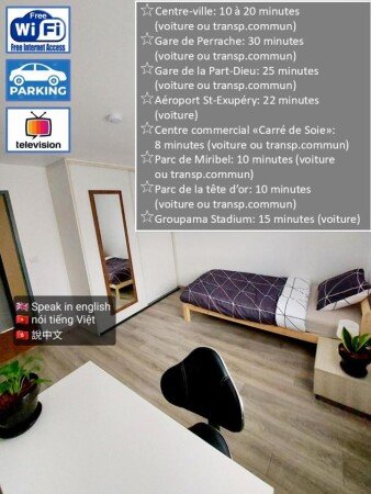 Bed and breakfast 1 chambre, avec jardin