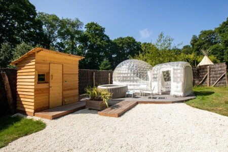 Chalet 2 voyageurs, avec jacuzzi