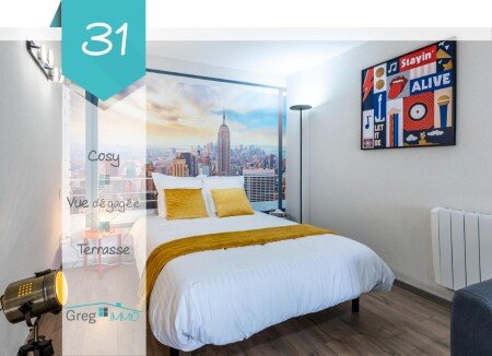 Apartamento 1 habitación, con aire acondicionado