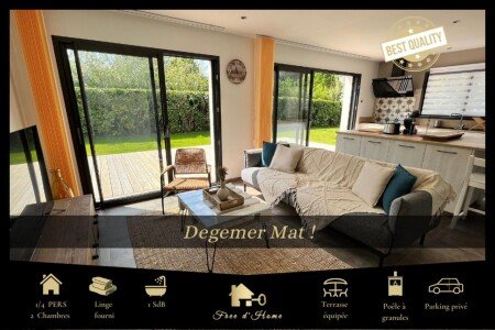 Maison cozy, 2 chambres, avec jardin