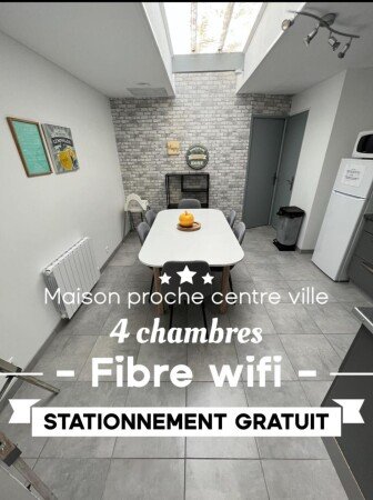 Maison 4 chambres, avec wifi