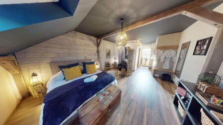 Bed and breakfast romantique, 1 chambre, avec jacuzzi