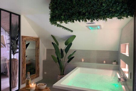 Villa 2 voyageurs, avec jacuzzi
