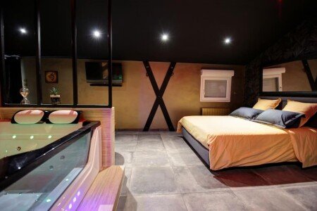 Appartement romantique, 1 chambre, avec jacuzzi