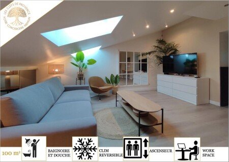 T3 2 chambres, avec climatisation