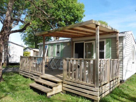 Mobil home 3 chambres, avec piscine