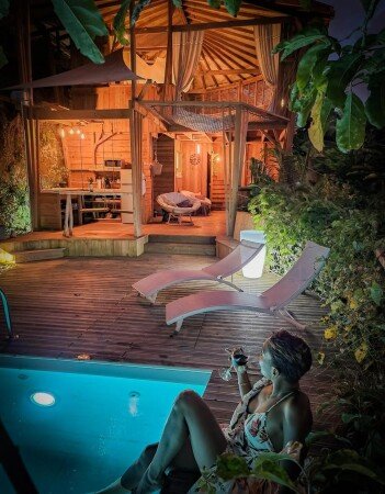 Chalet 2 voyageurs, avec piscine