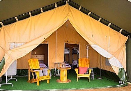 Tente design, 1 chambre, avec parking