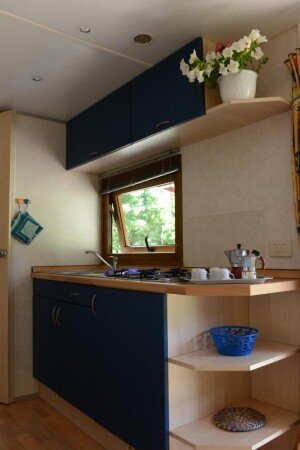 Camping / Mobil Home 2 chambres, avec jardin