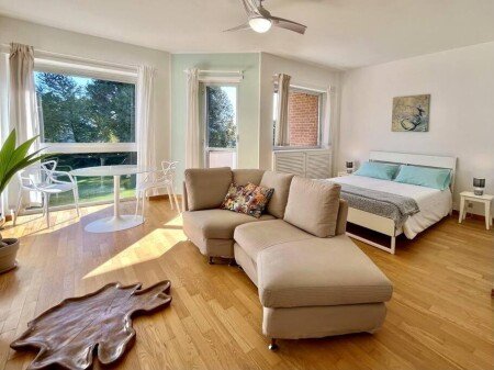 Appartamento 1 camera, con giardino