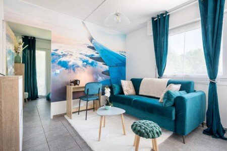 Appartement 1 chambre, avec jardin