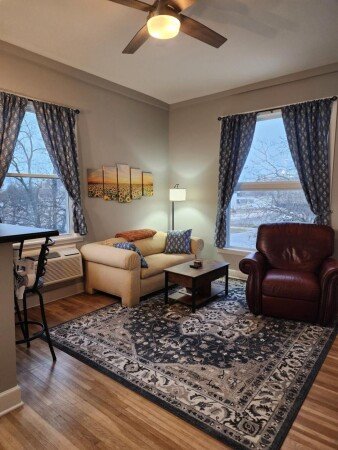 Apartment 1 bedroom, with garden