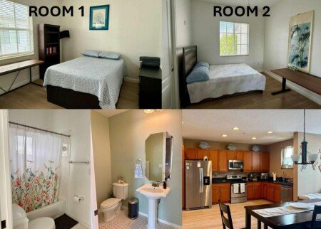 Bed and breakfast 1 bedroom, with air conditioning