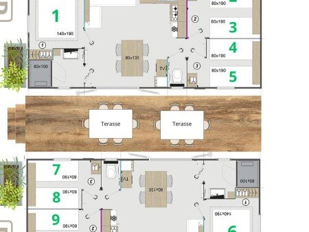 Mobil home 6 voyageurs