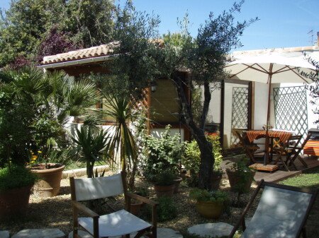 Habitación 4 huéspedes, con jardín