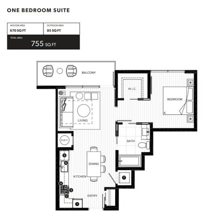 Appartamento 1 camera, con aria condizionata