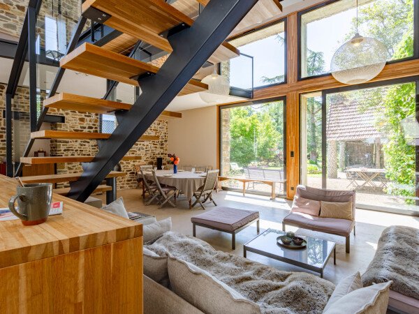 Maison de campagne moderne, 4 chambres, avec jardin