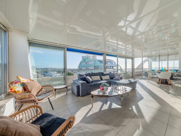 Résidence confortable, 2 chambres, avec vue sur mer