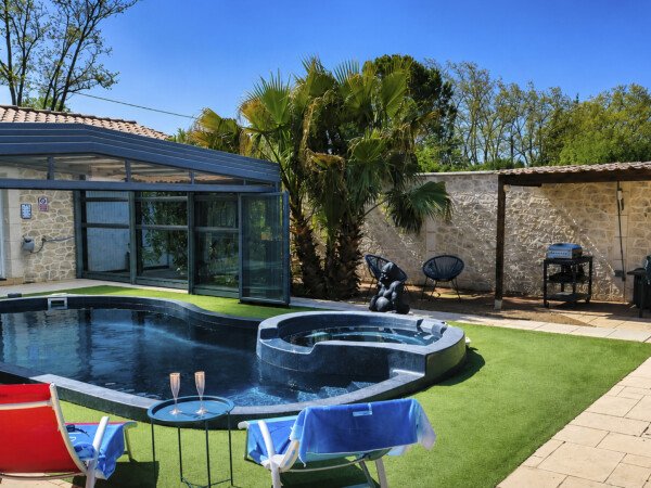 Maison de campagne confortable, 3 chambres, avec jacuzzi