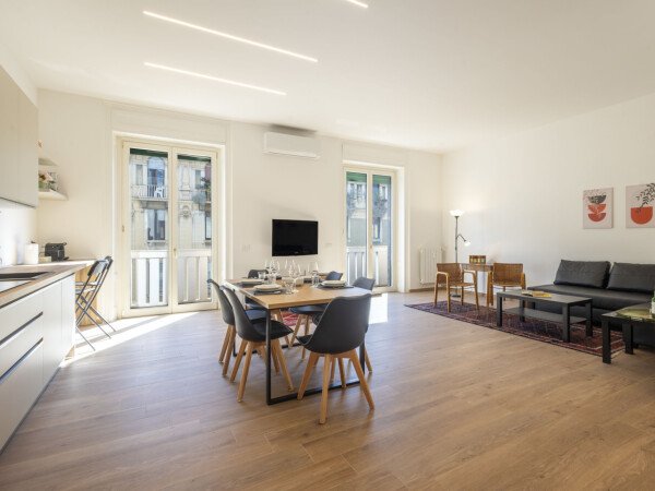 Appartement moderne, 2 chambres, avec salle de sport