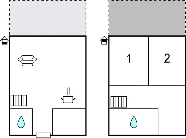 Ferienhaus 2 Schlafzimmer, mit Kamin