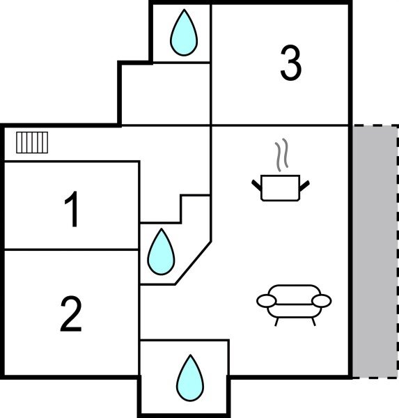 Wohnung 3 Schlafzimmer, mit WLAN