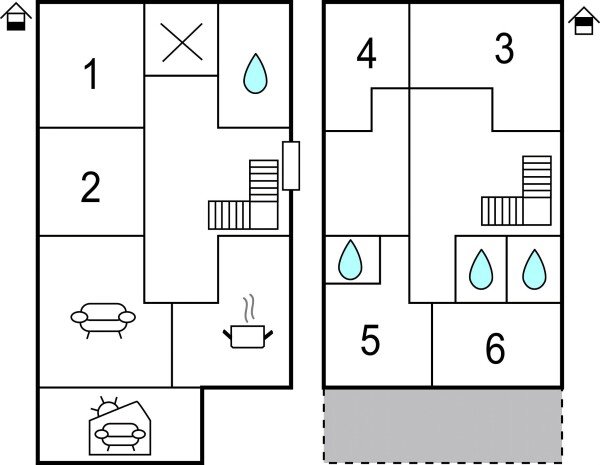 Ferienhaus 6 Schlafzimmer, mit WLAN