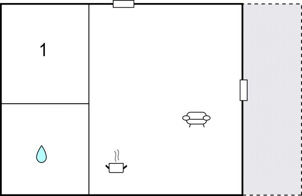 Appartement 1 slaapkamer, met sea view