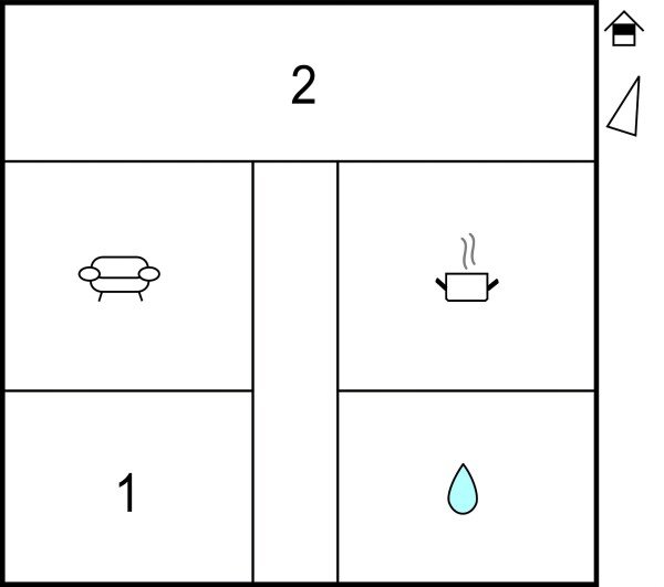 Wohnung 2 Schlafzimmer, mit Garten