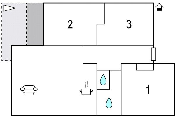 Ferienhaus 3 Schlafzimmer, mit Kamin
