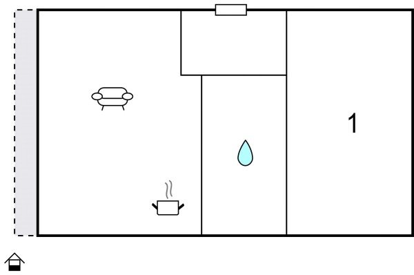 Wohnung 1 Schlafzimmer, mit Meerblick