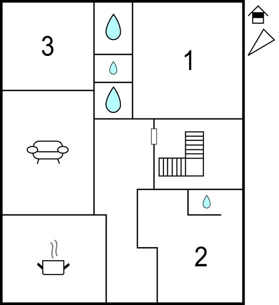 Wohnung 3 Schlafzimmer, mit WLAN