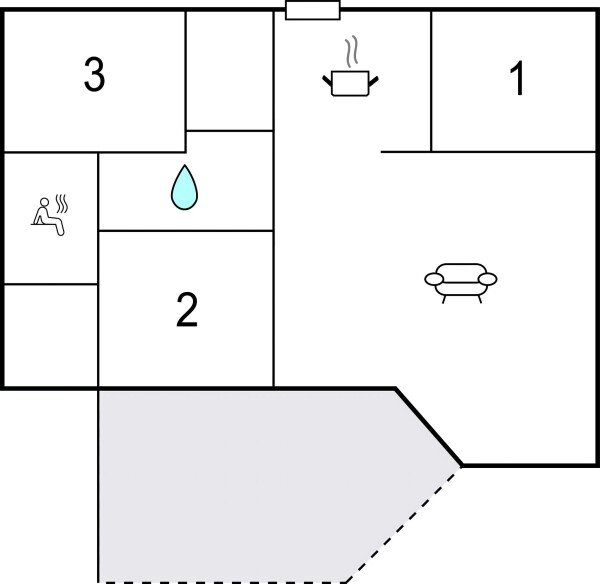Ferienhaus 3 Schlafzimmer, mit Kamin