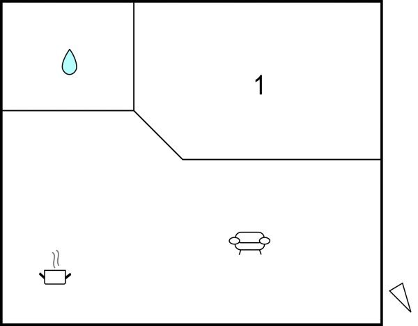 Ferienhaus 1 Schlafzimmer, mit Meerblick