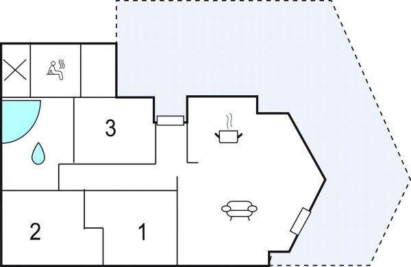 Ferienhaus 3 Schlafzimmer, mit Kamin